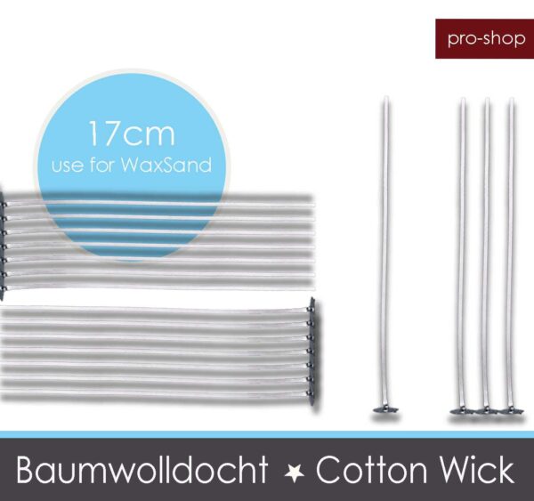 10x Baumwolldocht WaxSand