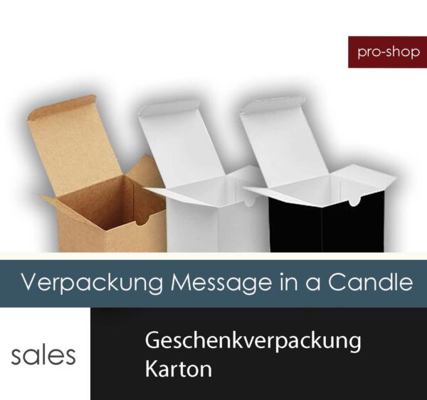 Message in a Candle Karton