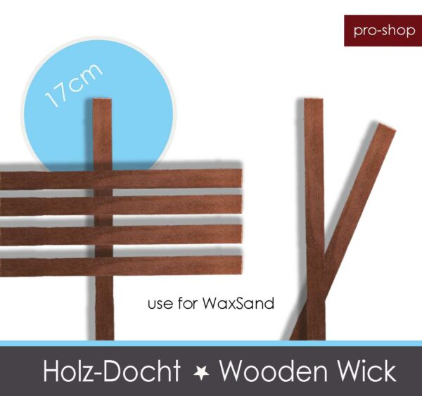 3x Holz-Docht WaxSand