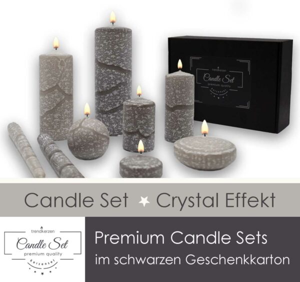 Candle Set Crystal