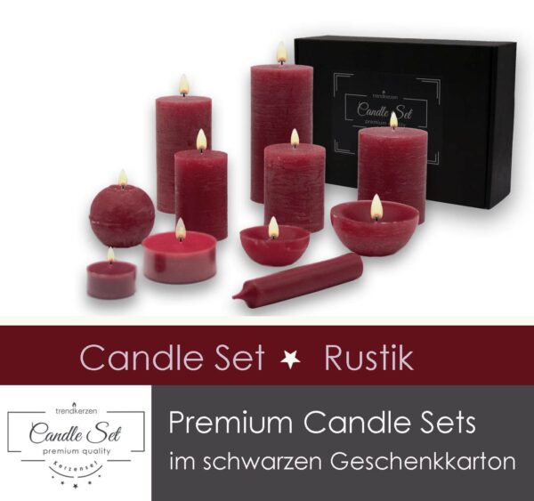 Candle Set Rustik