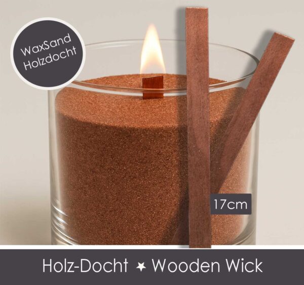 3x Holz-Docht WaxSand